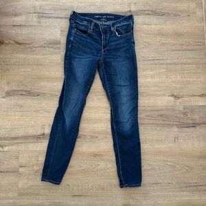 American Eagle Outfitters Women's Dark Blue Skinny Jeans